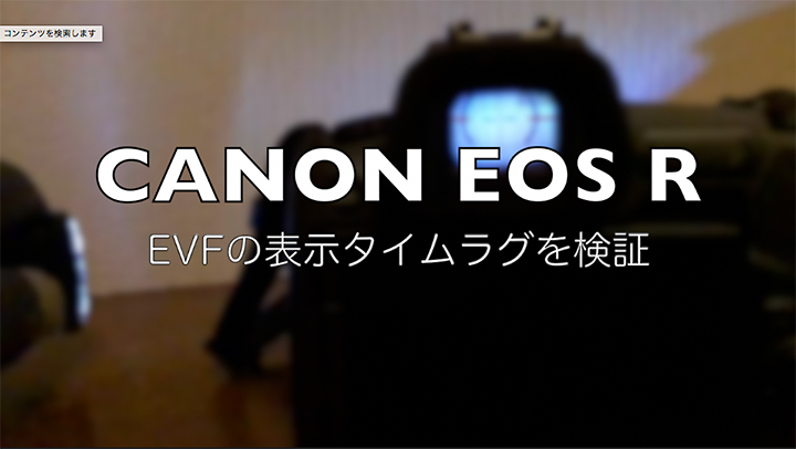 CANON EOS R / EVFの表示タイムラグを検証