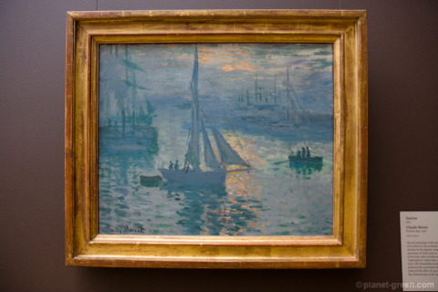 sunrise marine / claude monet クロード・モネ《日の出, 海》1873